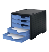 Schubladenbox styroswingbox  cornflower 275-8430.6294, DIN A4 mit 5 Schubladen