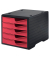 Schubladenbox styroswingbox  cranberry 275-8430.2294, DIN A4 mit 5 Schubladen