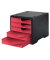 Schubladenbox styroswingbox  cranberry 275-8430.2294, DIN A4 mit 5 Schubladen