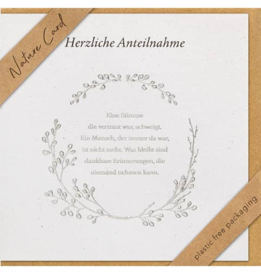 Trauerkarten 69-4050 15,5x15,5 cm 155mm x 115mm (BxH) bunt