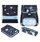 Schulranzen-Set 400196501 Loop Plus, Cyber Soccer, mit Schnallen