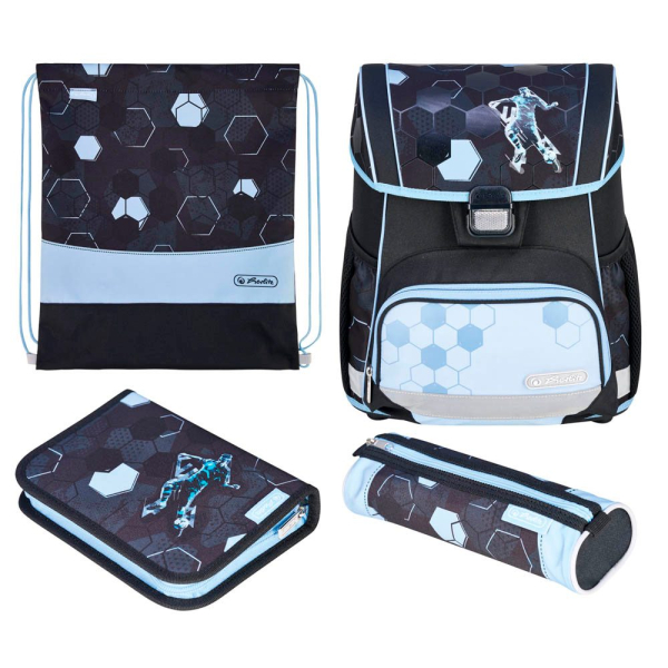 4008110399737 - Schulranzen-Set Loop Plus Cyber Soccer Kunstfaser grün 4008110399737 Herlitz 4008110399737 - Schulranzen-Set Loop Plus Cyber Soccer Kunstfaser grün 4008110399737 Herlitz