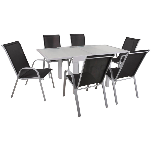4041908101549 - Sitzgruppe LOLA dunkelgrau grau Metall 7-teilig 4041908101549 Garden Pleasure 4041908101549 - Sitzgruppe LOLA dunkelgrau grau Metall 7-teilig 4041908101549 Garden Pleasure