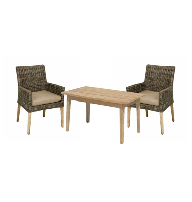 Sitzgruppe NORVELLPUEBLO braun, natur Holz, 3-teilig