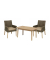 Sitzgruppe NORVELLPUEBLO braun, natur Holz, 3-teilig