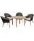 Sitzgruppe PUEBLO ARVADA taupe, natur Kunststoff, Holz, 5-teilig