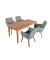 Sitzgruppe RAPALLOVISALIA dunkelgrau, grau Kunststoff, Holz, 5-teilig