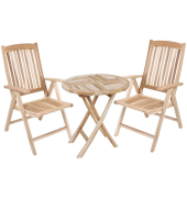 Sitzgruppe JAVA 3, natur Holz, 3-teilig