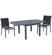 Sitzgruppe ELENA, anthrazit Metall, 3-teilig