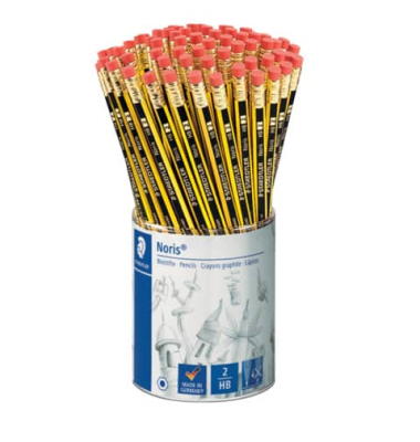Bleistift-Set Bleistift mit Radier, 122 KP72, 72x schwarz/gelb, 2,0mm, HB