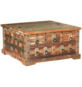 Beistelltisch KALANKA, 47cm (H), quadratisch, braun / braun