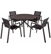 Sitzgruppe SOPHIA 05, pfefferschwarz Metall, 5-teilig