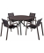 Sitzgruppe SOPHIA 05, pfefferschwarz Metall, 5-teilig