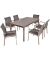 Sitzgruppe SIENNA 14, taupe Metall, 7-teilig