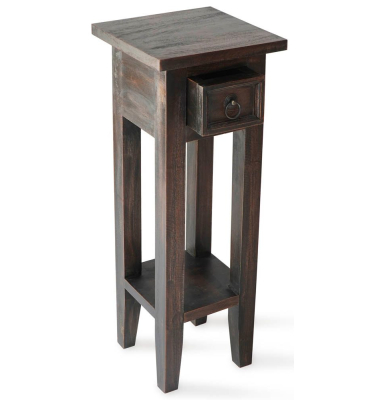 Beistelltisch PADEA, 67cm (H), quadratisch, braun / braun