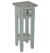 Beistelltisch PADEA, 67cm (H), quadratisch, grau / grau