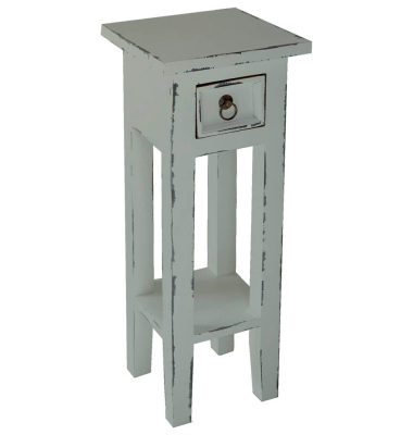 Beistelltisch PADEA, 67cm (H), quadratisch, grau / grau