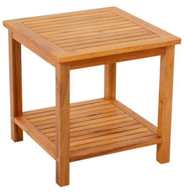 Beistelltisch IOWA, 45cm (H), quadratisch, akazie / akazie