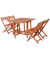 Sitzgruppe ANAHEIM, braun Holz, 5-teilig