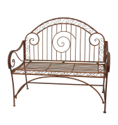 Gartenbank CAMEROON 950462 rostoptik Metall 112,0 cm