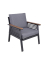 Loungegruppe DENIA dunkelgrau, braun Metall, 4-teilig