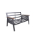 Loungegruppe DENIA dunkelgrau, braun Metall, 4-teilig