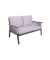 Loungegruppe DENIA hellgrau, braun Metall, 4-teilig