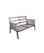 Loungegruppe DENIA hellgrau, braun Metall, 4-teilig