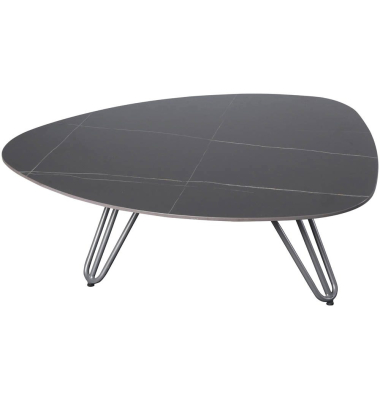 Beistelltisch ALINA, 31,5cm (H), rechteckig, schwarz / schwarz