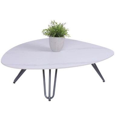 Beistelltisch SILENA, 31,5cm (H), rechteckig, grau / schwarz