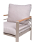 Loungegruppe FLORENCE hellgrau, braun Metall, 4-teilig