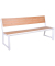 Gartenbank VENICE 305471 weiß, holz-optik natur Metall 180,0 cm