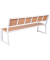 Gartenbank VENICE 305471 weiß, holz-optik natur Metall 180,0 cm