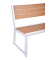 Gartenbank VENICE 305471 weiß, holz-optik natur Metall 180,0 cm