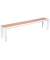Gartenbank VENICE 305473 weiß, holz-optik natur Metall 180,0 cm