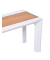 Gartenbank VENICE 305473 weiß, holz-optik natur Metall 180,0 cm