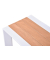 Gartenbank VENICE 305473 weiß, holz-optik natur Metall 180,0 cm