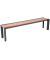 Gartenbank SILEA 305474 anthrazit, holz-optik natur Metall 180,0 cm