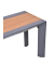 Gartenbank SILEA 305474 anthrazit, holz-optik natur Metall 180,0 cm