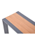 Gartenbank SILEA 305474 anthrazit, holz-optik natur Metall 180,0 cm