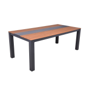 Gartentisch SILEA natur rechteckig 200,0 x 100,0 x 75,0 cm