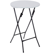 Stehtisch MUFARO 107cm (H), rund, weiß / schwarz