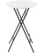 Stehtisch MUFARO 107cm (H), rund, weiß / schwarz