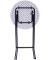 Stehtisch MUFARO 107cm (H), rund, weiß / schwarz