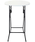 Stehtisch MUFARO 107cm (H), rund, weiß / schwarz