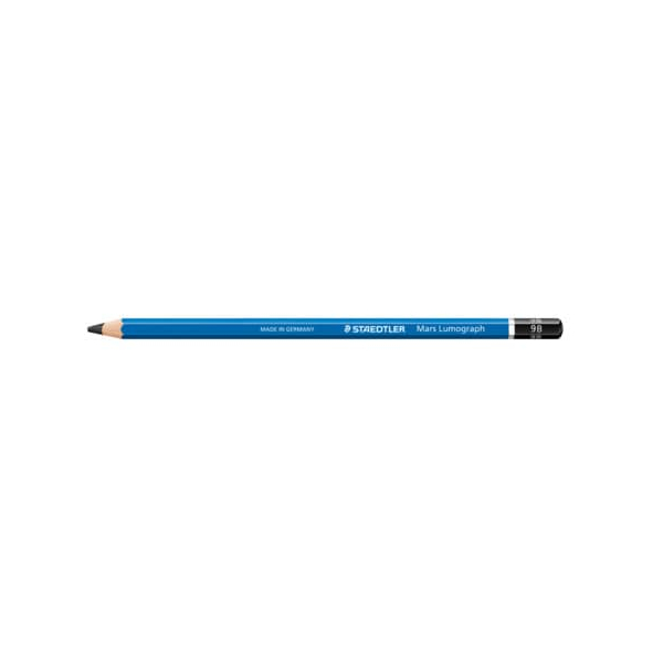 12 Stück Staedtler Bleistift Mars Lumograph, 100-9B, Härte 9B, 3,6mm, blau 4007817184813 Staedtler