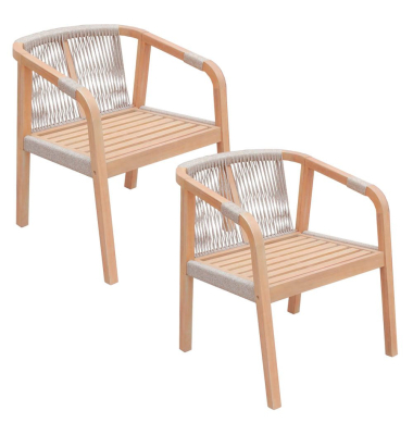 Gartenstühle BOGOTA beige, Holz