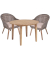 Sitzgruppe PUEBLO ARVADA taupe, natur Kunststoff, Holz, 3-teilig