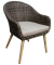 Sitzgruppe PUEBLO ARVADA taupe, natur Kunststoff, Holz, 3-teilig