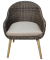 Sitzgruppe PUEBLO ARVADA taupe, natur Kunststoff, Holz, 3-teilig